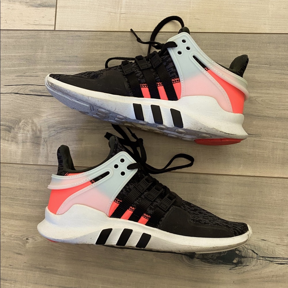 Adidas EQT Support Shoes - Black and Coral
